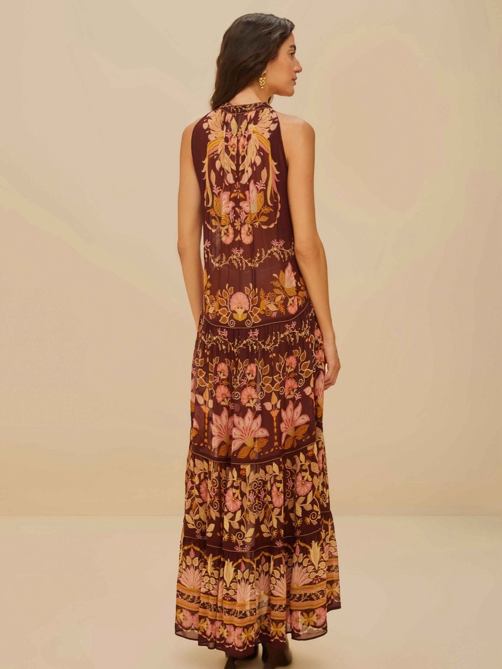 FARM Rio Bella Burgundy Maxi Dress - Picture 3 of 5